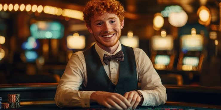 Antarmuka taruhan Baccarat dan Blackjack di meja live togelonline dengan layar informasi pembayaran